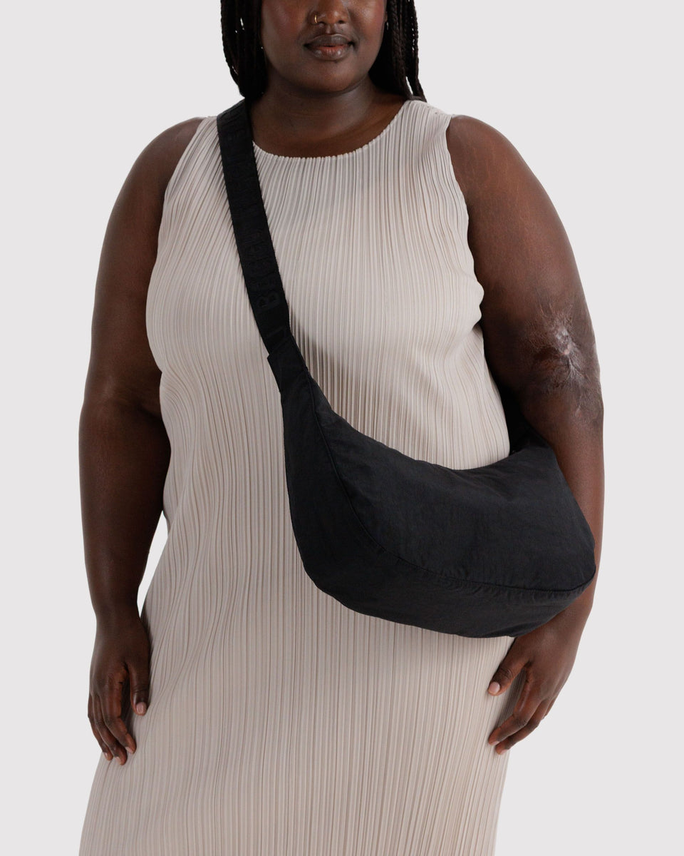 BAGGU New Arrivals Medium Nylon Crescent Bag - Black