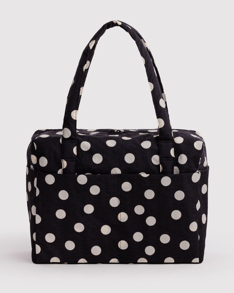 BAGGU  Cloud Carry-on - Black and Cream Polka Dot