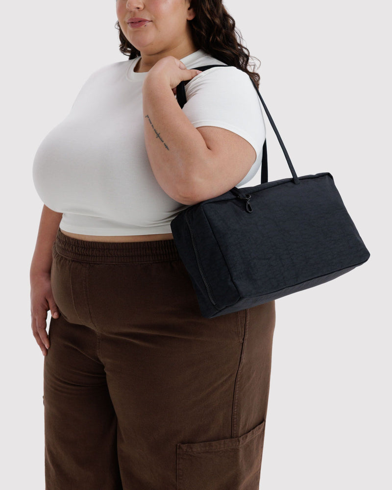 BAGGU  Medium Nylon Bowler Bag - Black