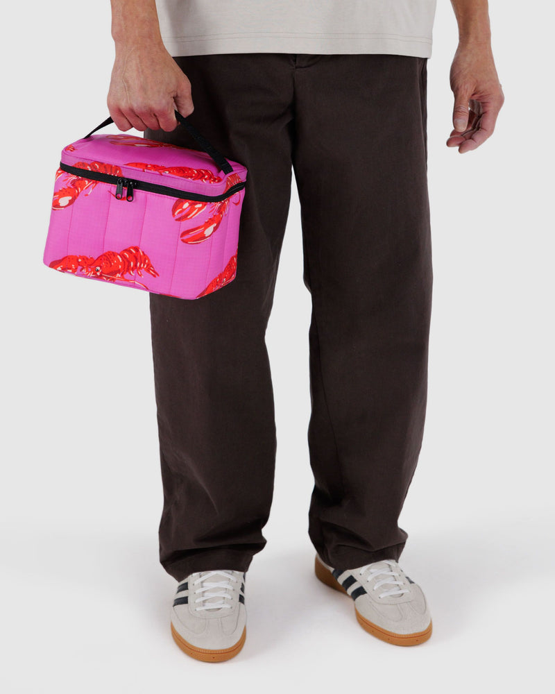 BAGGU  Puffy Lunch Bag - Pink Lobster
