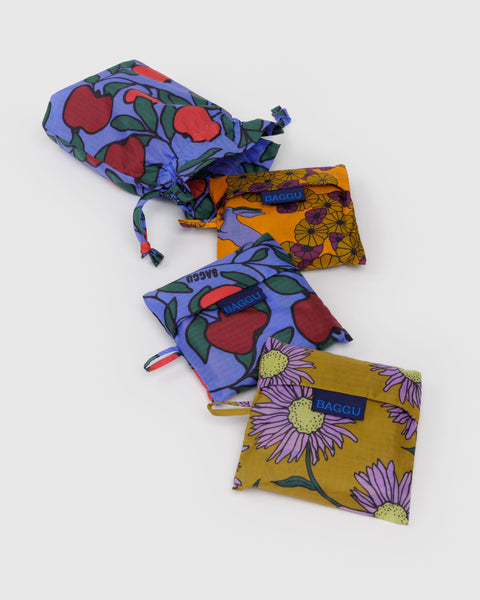 BAGGU Reusable Bags Standard Baggu Set of 3 - Night Orchard