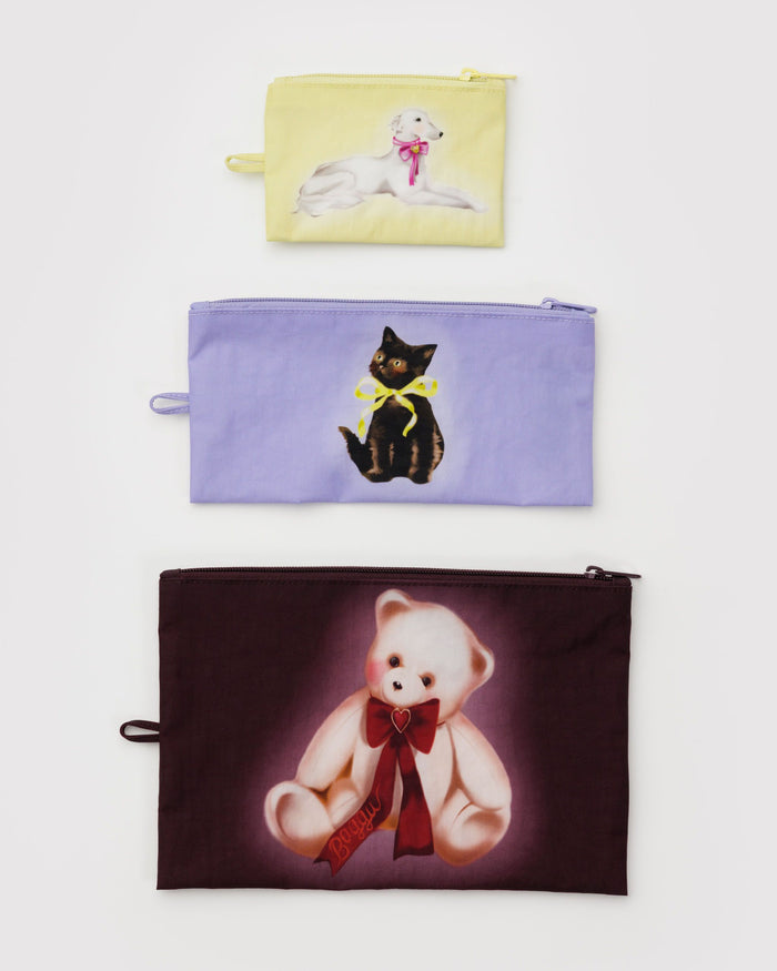 BAGGU Organization Flat Pouch Set - Fancy Animals