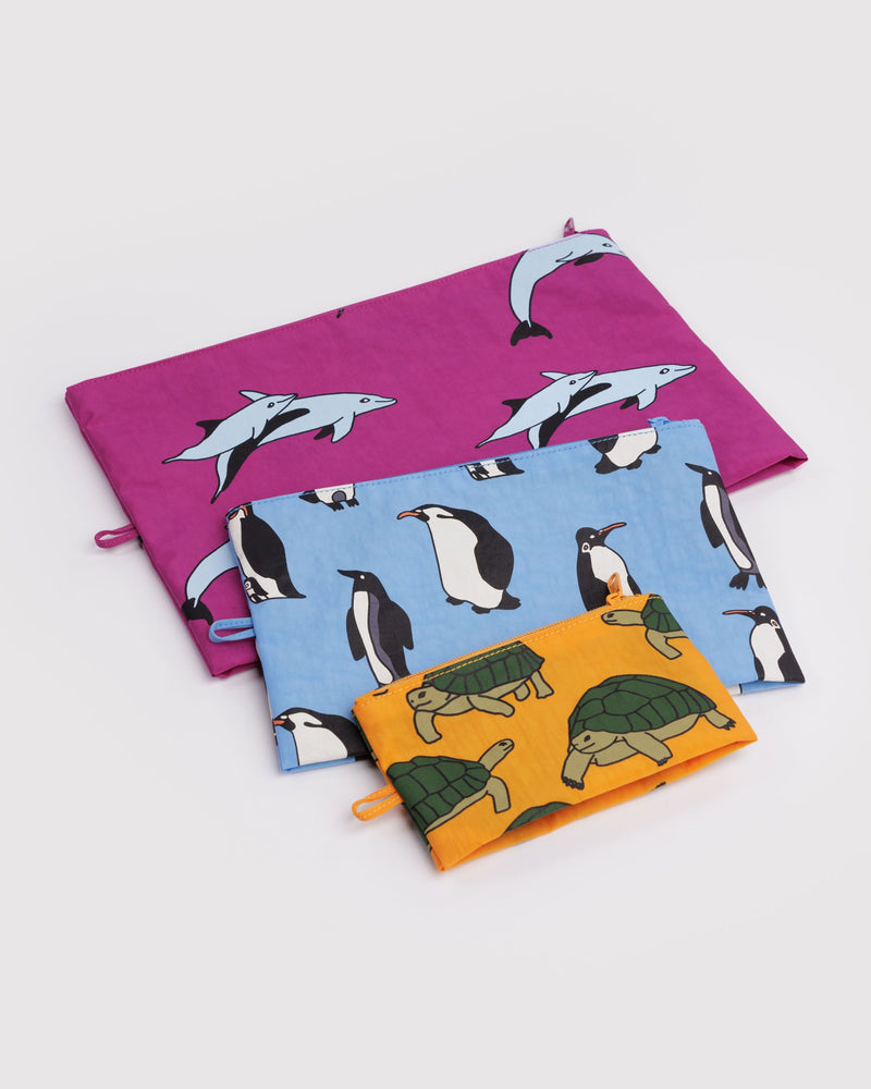 BAGGU  Go Pouch Set - Vacation Animals