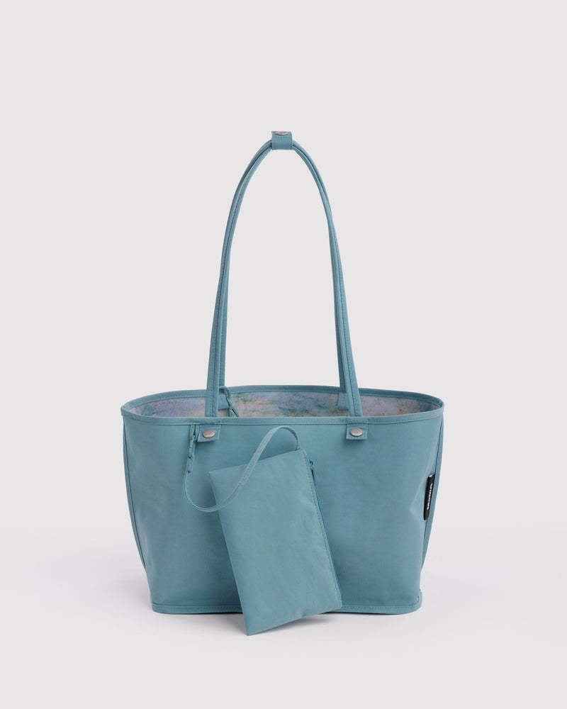 BAGGU  Medium Nylon Reversible Tote - Water Lilies Claude Monet