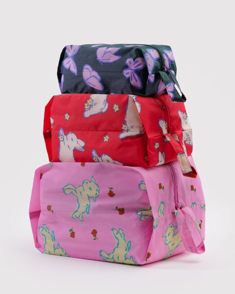 BAGGU Travel 3D Zip Set - Spring Animals