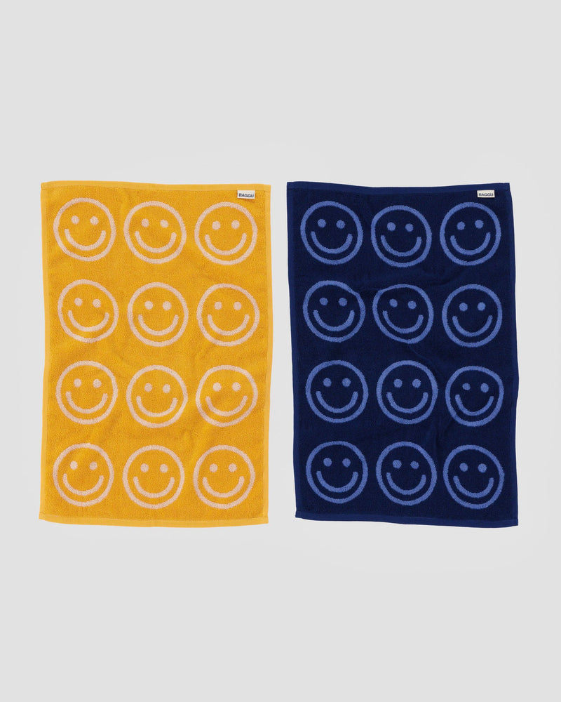 BAGGU  Hand Towel Set of 2 - Happy Blue Marigold