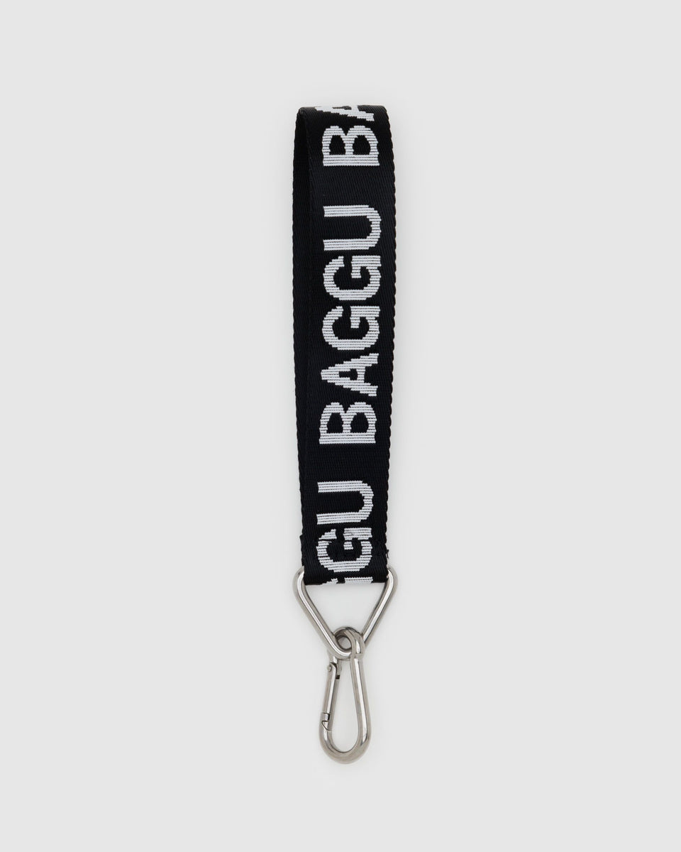 BAGGU Returnly Test Logo Keychain - Black and White