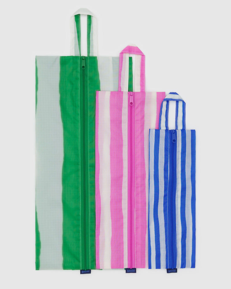 BAGGU.com Travel 3D Zip Set - Painted Stripe