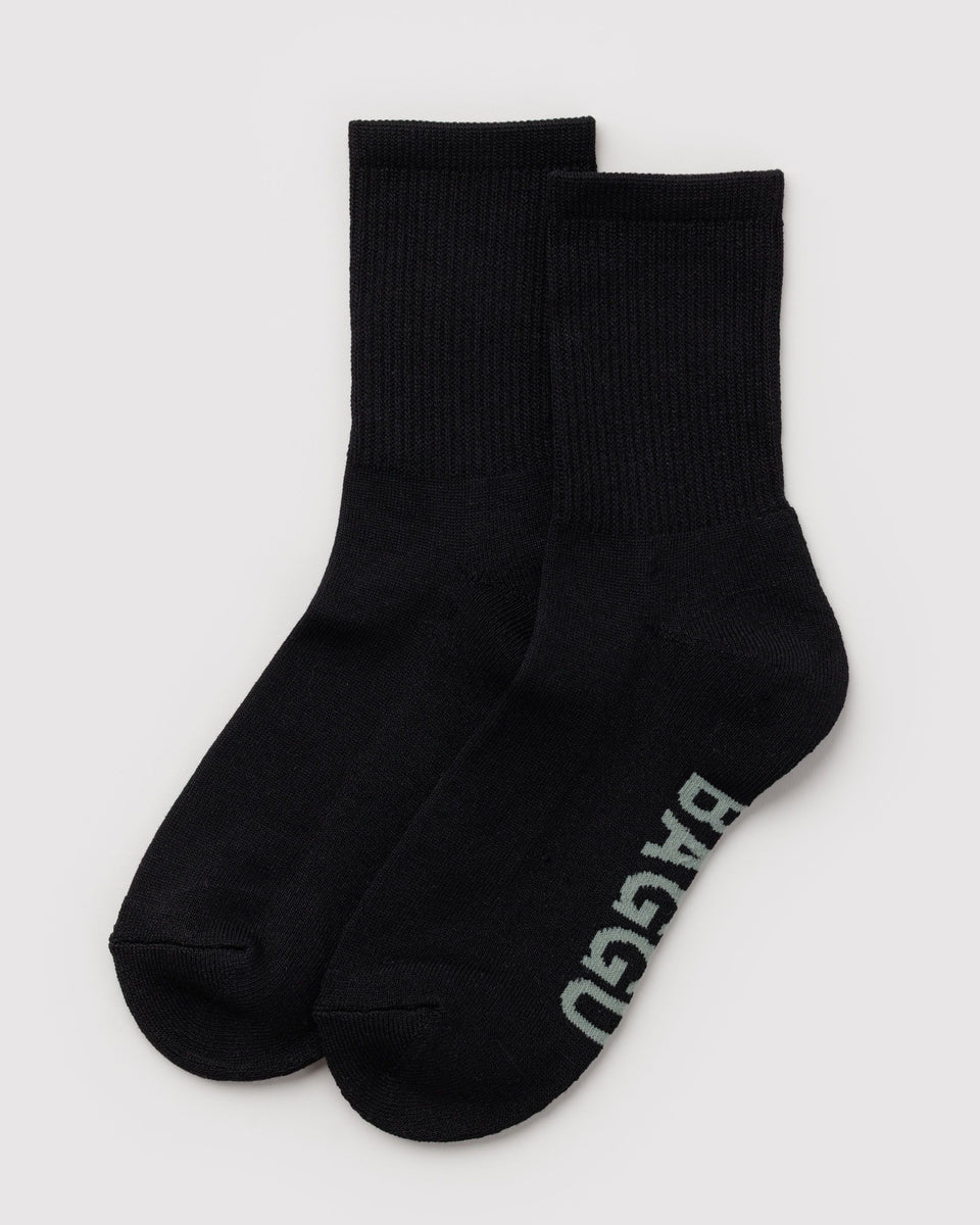BAGGU Returnly Test Ribbed Sock - Black