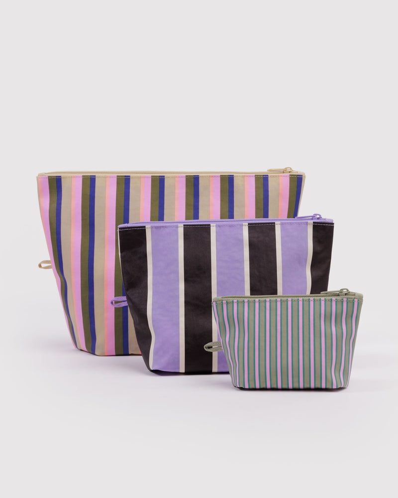 BAGGU Travel Go Pouch Set - Candy Shop Stripes