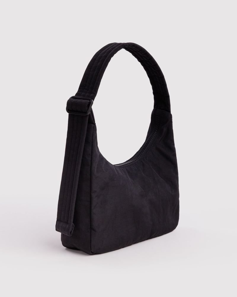 BAGGU  Mini Nylon Shoulder Bag - Black Key Leash