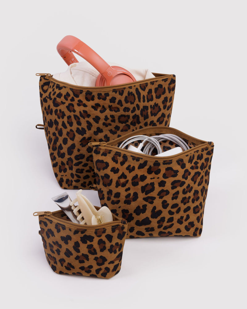 BAGGU Travel Go Pouch Set - Leopard
