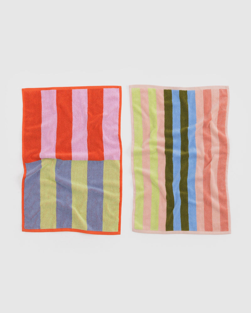 BAGGU  Hand Towel Set of 2 - Pool Stripe Mix