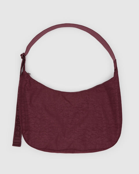BAGGU Crossbody Bags Large Nylon Crescent Bag - Mahogany