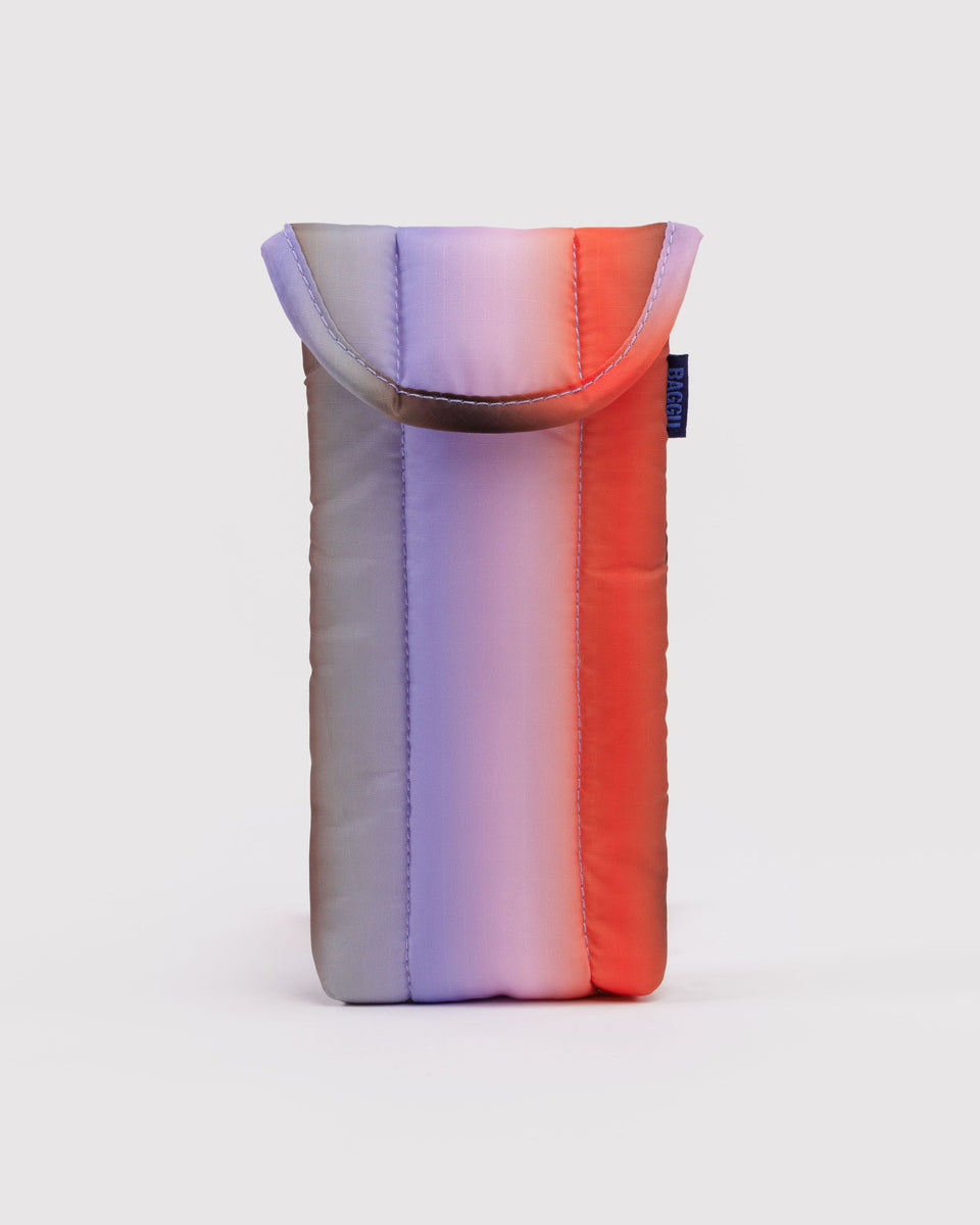 BAGGU Products Puffy Glasses Sleeve - Gradient Stripe Poppy & Lilac