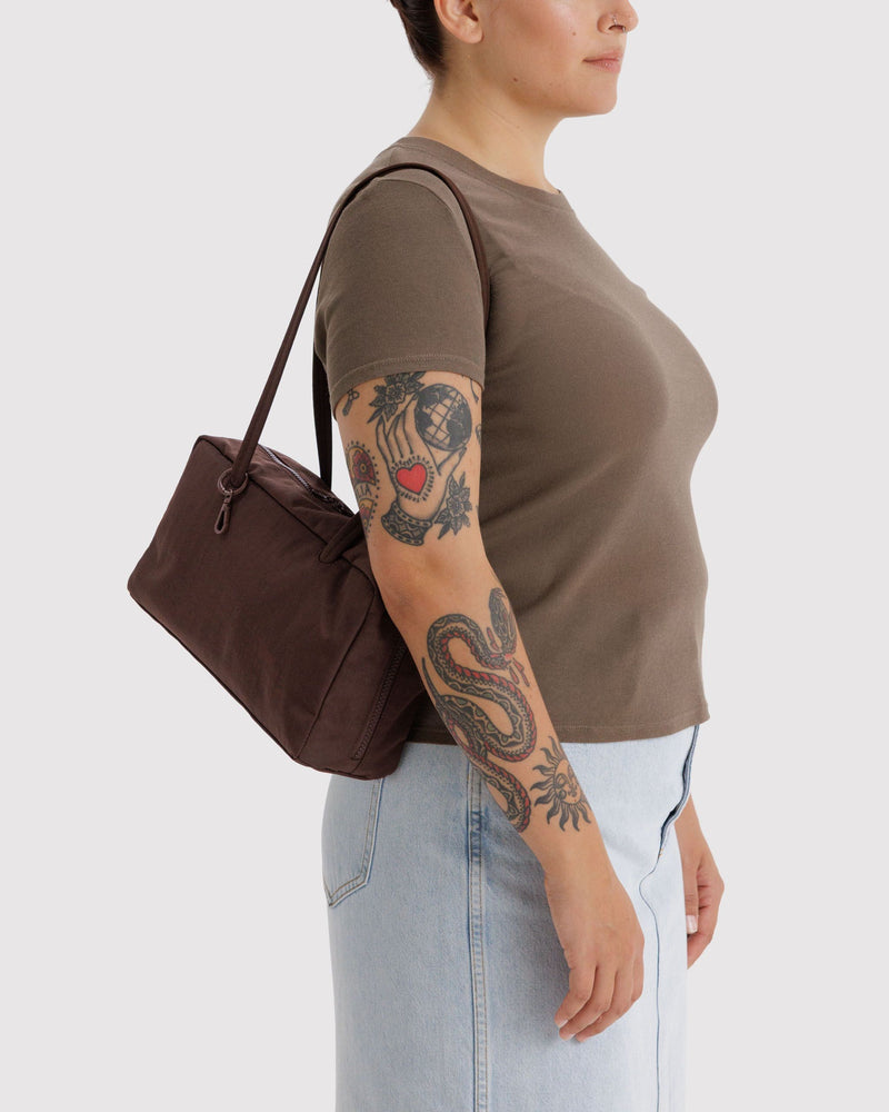BAGGU  Nylon Bowler Bag - Coffee