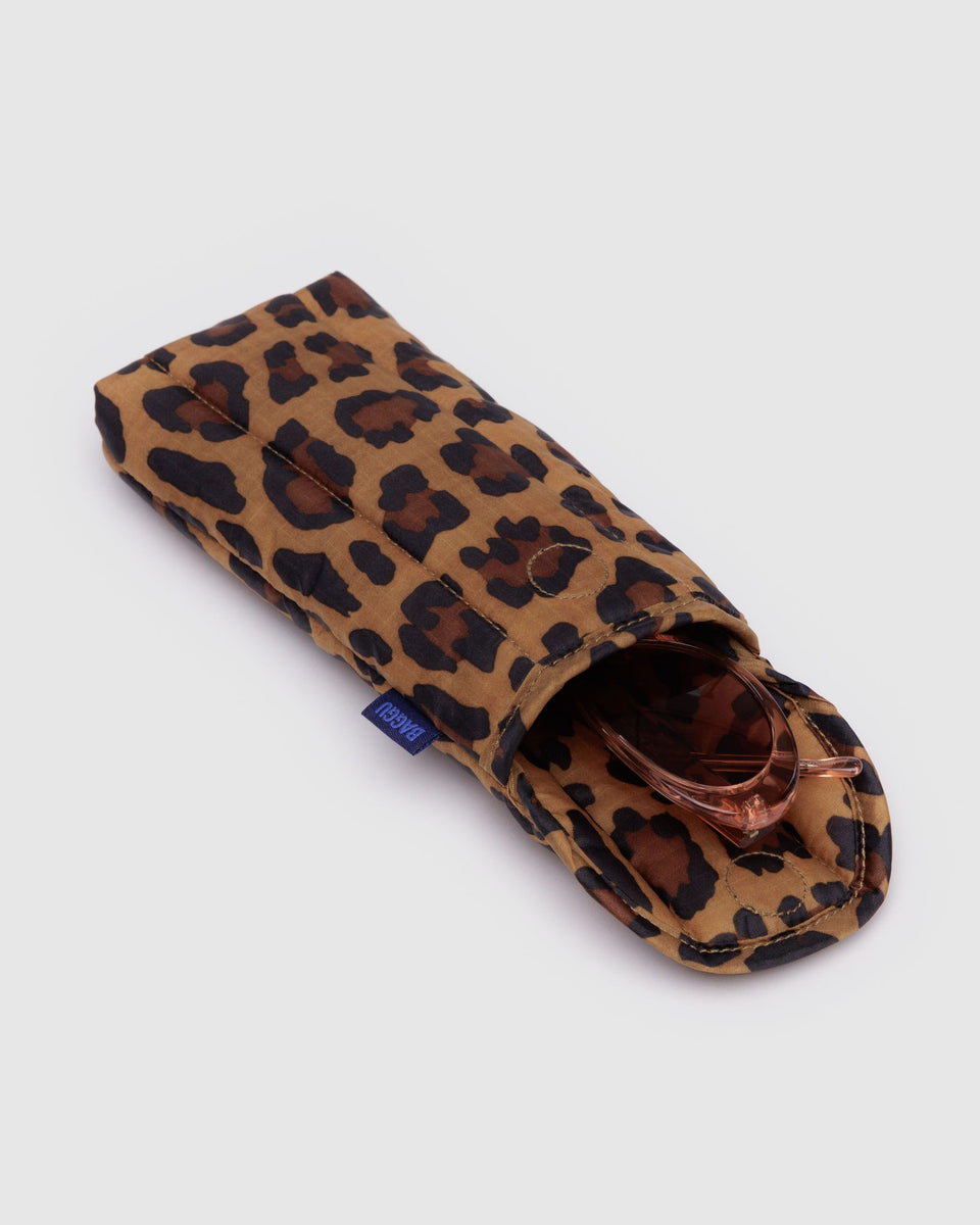BAGGU Accessories Puffy Glasses Sleeve - Leopard