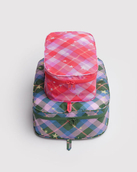 BAGGU New Arrivals Packing Cube Set - Star Plaid