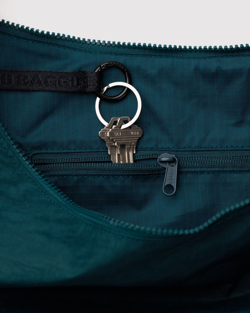 BAGGU  Large Nylon Crescent Bag - Deep Sea