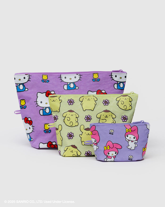 BAGGU Pouches Go Pouch Set - Hello Kitty and Friends Florals