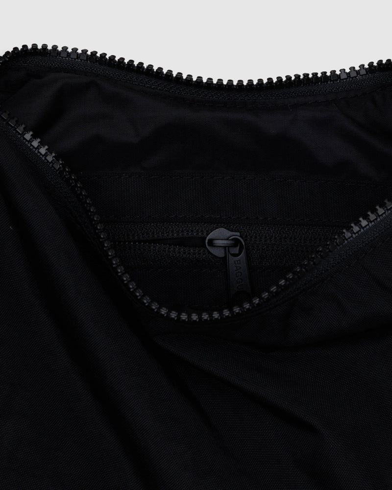 BAGGU  Small Nylon Crescent Bag - Black