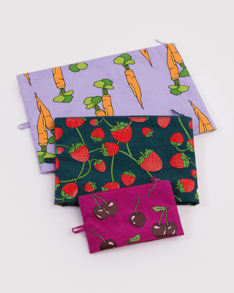 BAGGU Travel Go Pouch Set - Carrots & Berries