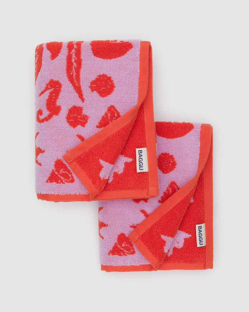 BAGGU  Hand Towel Set of 2 - Sea Shells