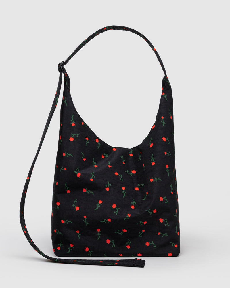 BAGGU Crossbody Bags Large Nylon Sling - Painted Wildflower