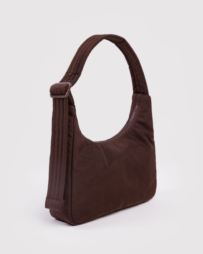 BAGGU  Mini Nylon Shoulder Bag - Coffee