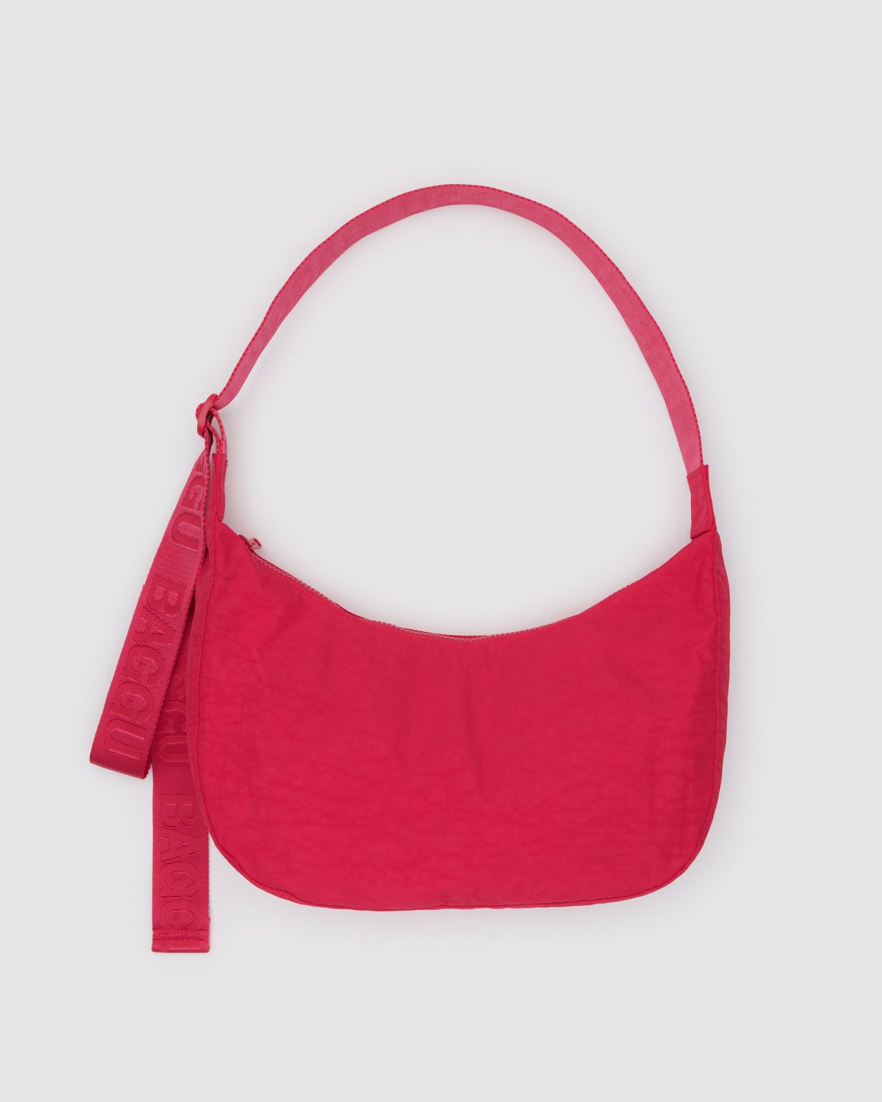 Medium Nylon Crescent Bag - Candy Apple