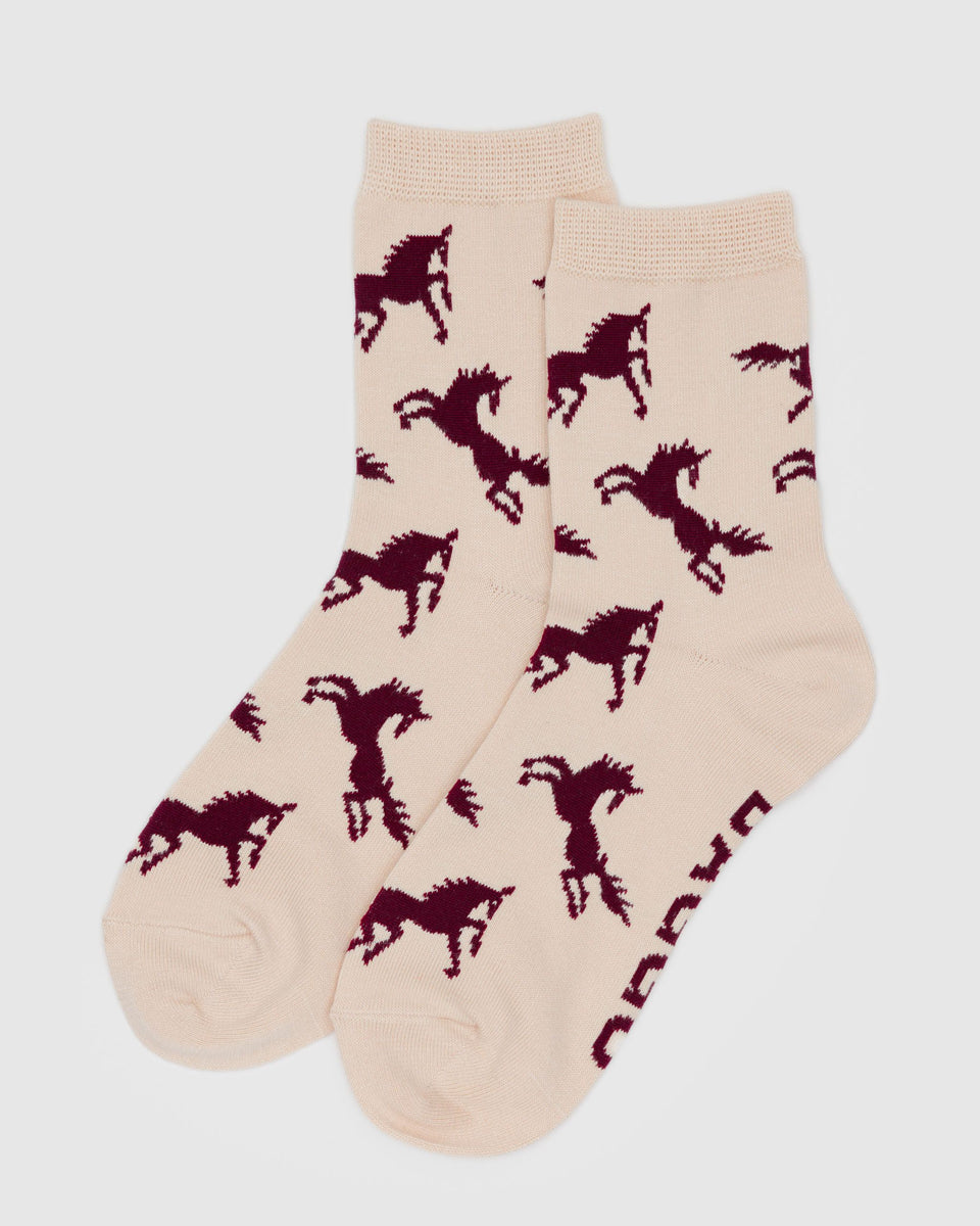 BAGGU Products Crew Sock - Horses