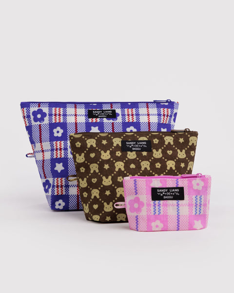 BAGGU Travel Go Pouch Set - Sandy Liang