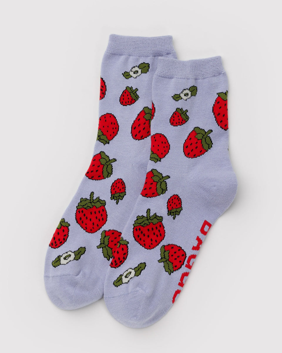 BAGGU Products Crew Sock - Strawberry Blossom