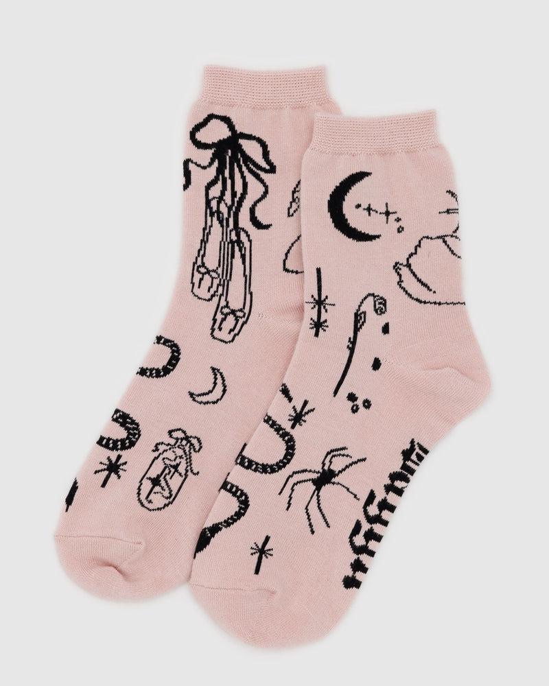 BAGGU  Crew Sock - Ballet Icons