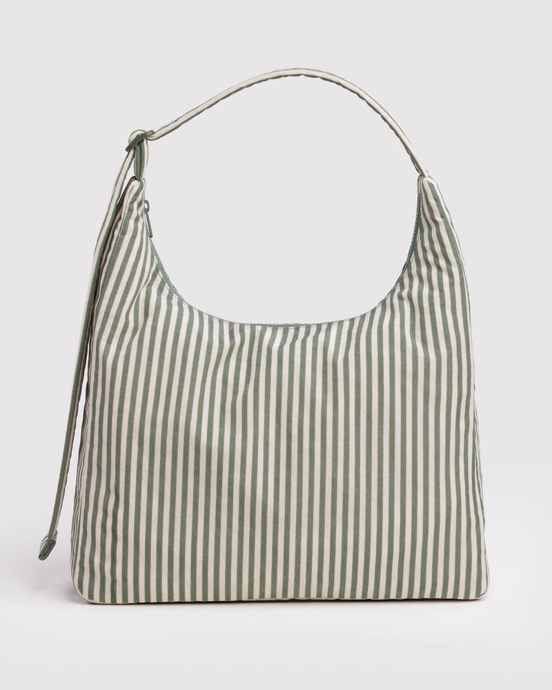 BAGGU  Nylon Shoulder Bag - Sage Stripe