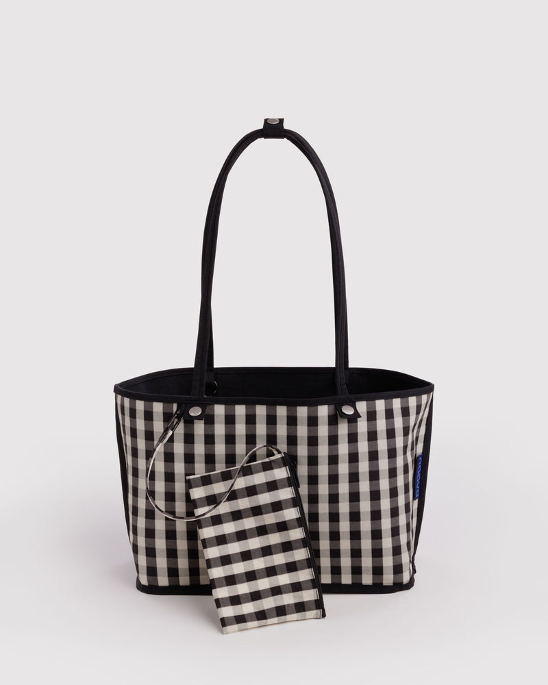BAGGU  Medium Nylon Reversible Tote - Black Mix