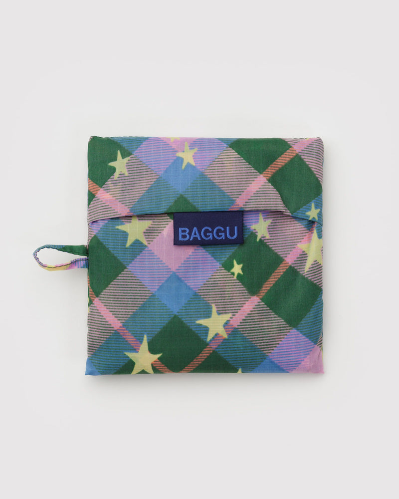 BAGGU.com Reusable Bags Standard Baggu - Green Star Plaid