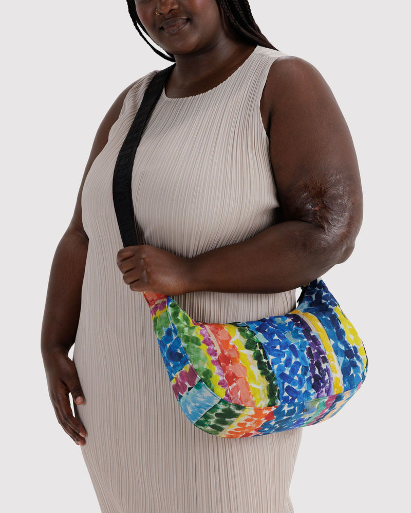 BAGGU  Medium Nylon Crescent Bag - Untitled Alma Woodsey Thomas