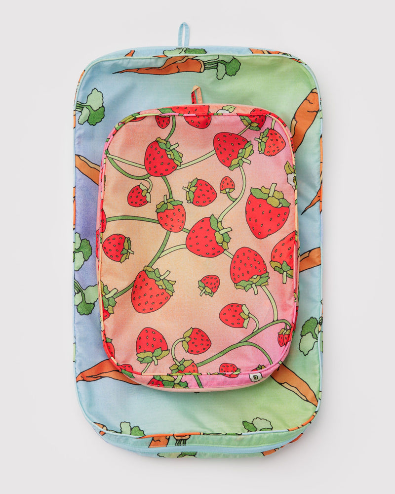 BAGGU  Large Packing Cube Set - Carrots & Berries