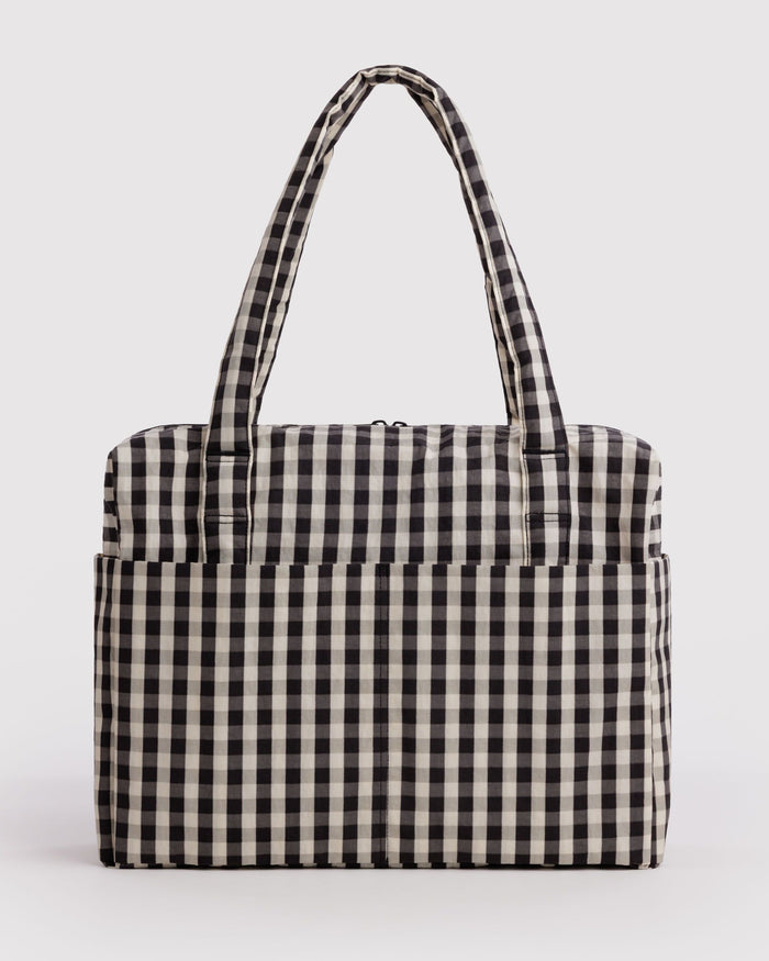 BAGGU Cloud Bags Cloud Carry-on - Black and Cream Gingham