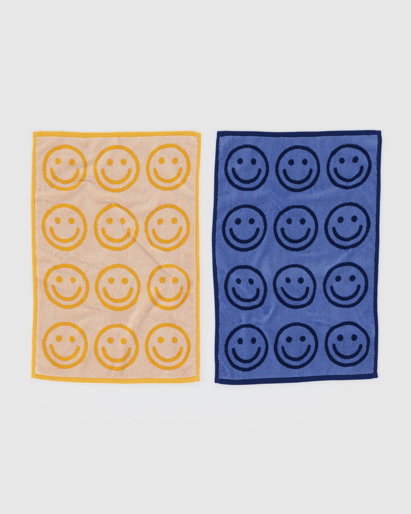 BAGGU  Hand Towel Set of 2 - Happy Blue Marigold
