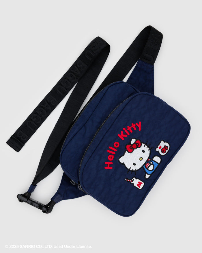 BAGGU Crossbody Bags Fanny Pack - Embroidered Hello Kitty Milkshake