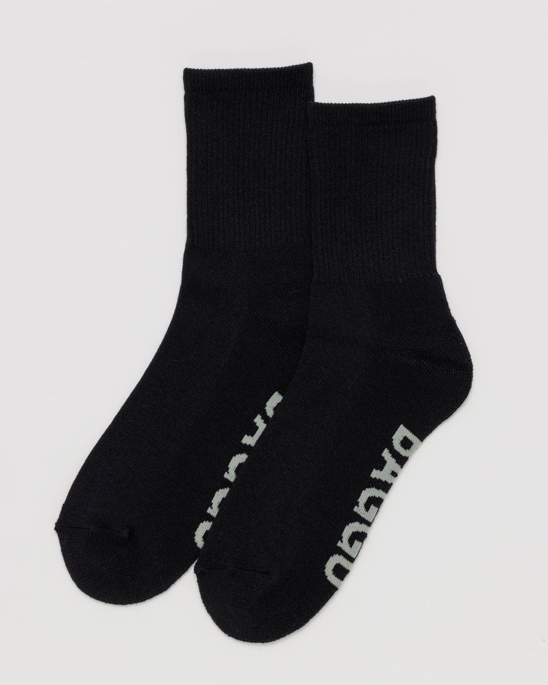 BAGGU  Ribbed Sock - Black