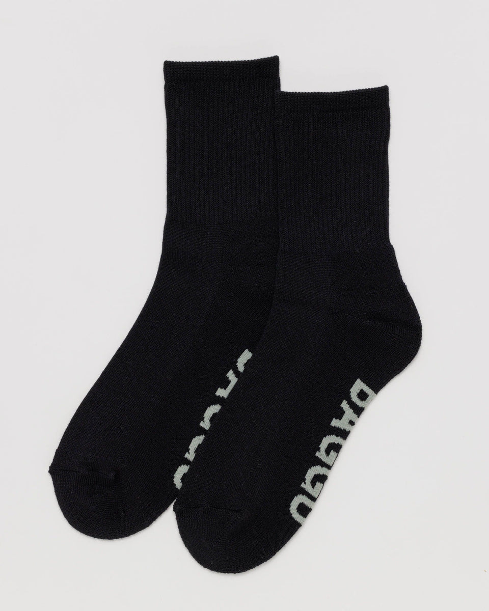 BAGGU Products Ribbed Sock - Black