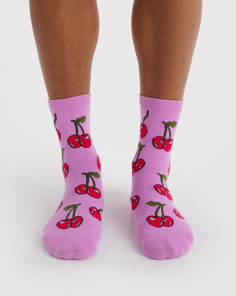 BAGGU  Crew Sock - Cherries