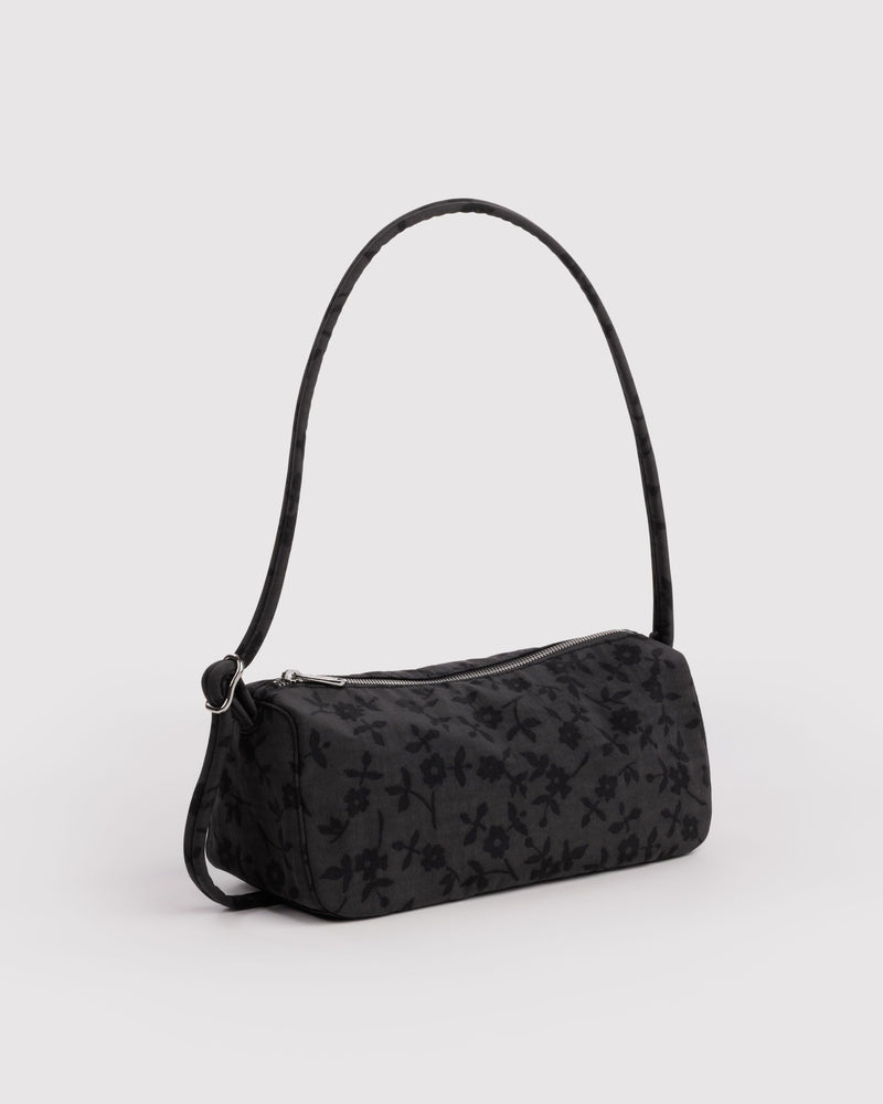BAGGU  Nylon Loaf Bag - Charcoal Ditsy Floral