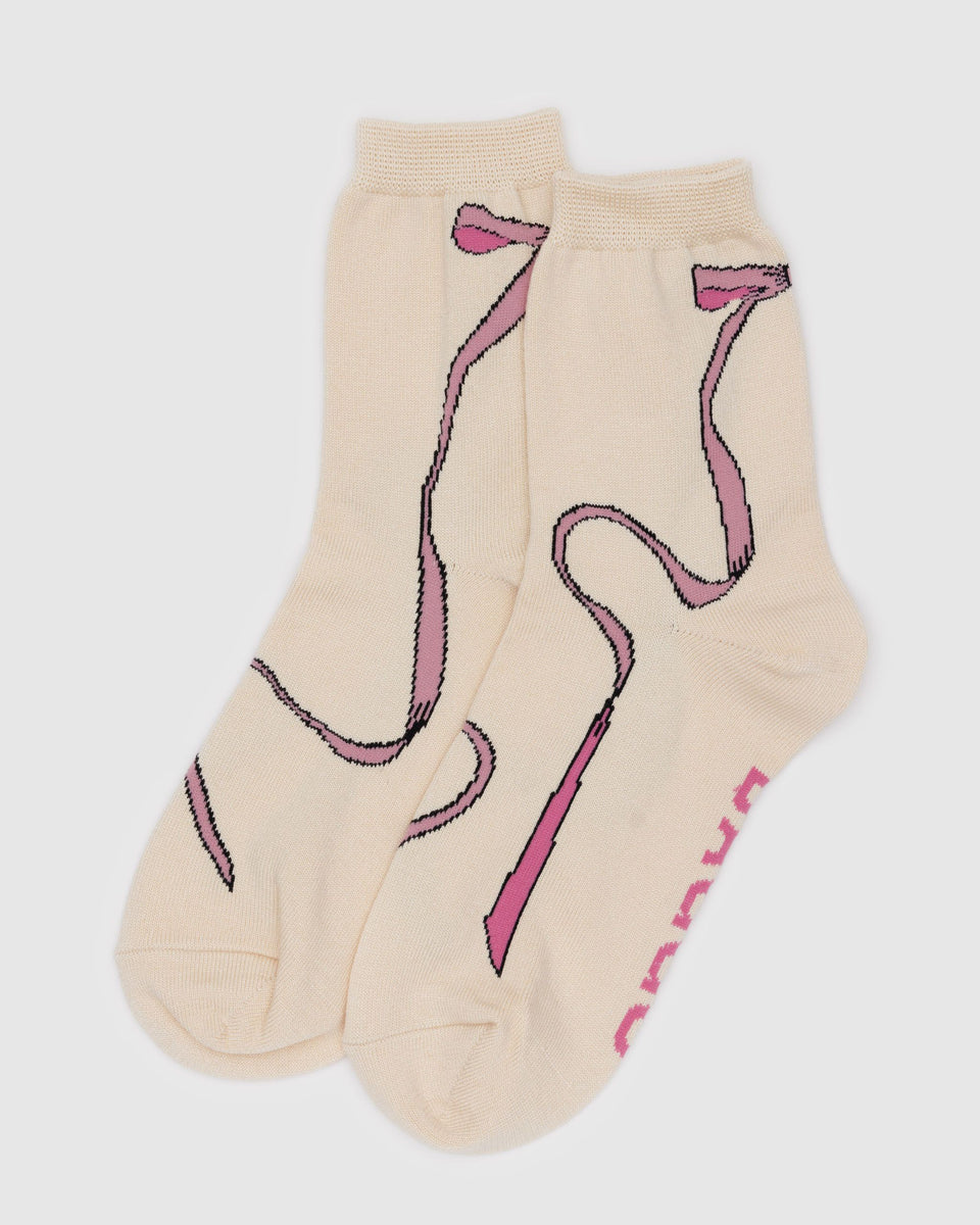 BAGGU Products Crew Sock - Pink Bow