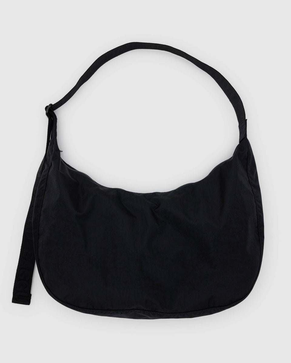 BAGGU Black Bags Large Nylon Crescent Bag - Black