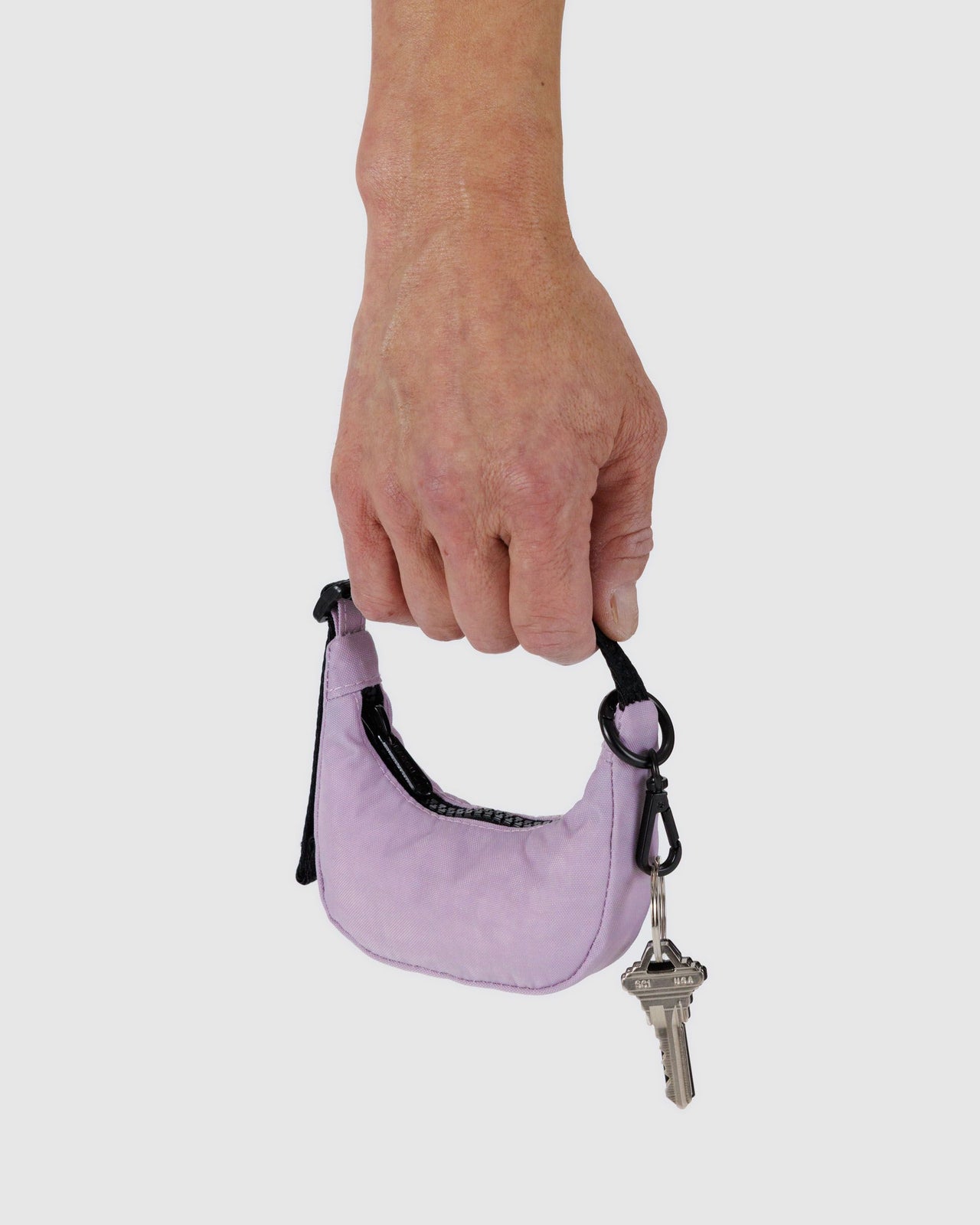 Crescent Bag Charm - Dusty Pink