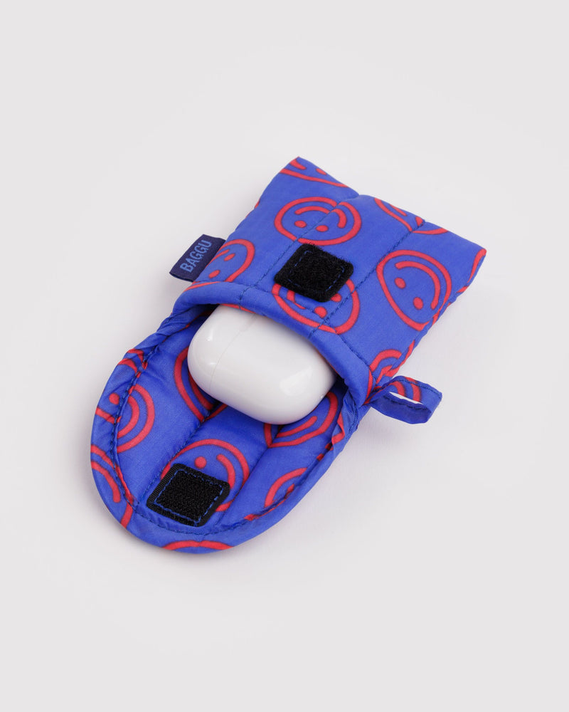 BAGGU Puffy Stuff Puffy Earbuds Case - Mini Cobalt Happy